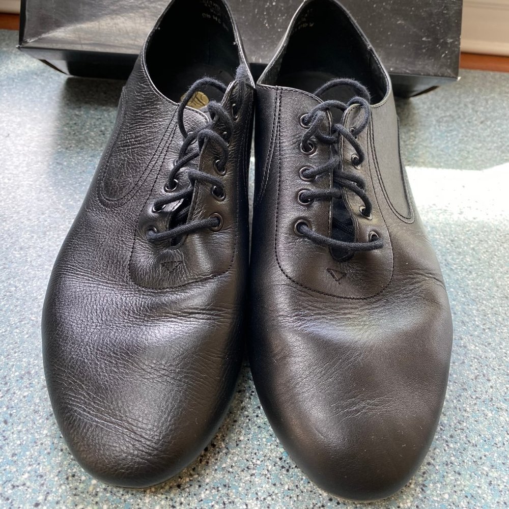 Dance Sport black Cuban heel ballroom dance shoes